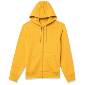 Sweat à capuche unisexe en coton mélangé Basics de haute qualité Sweat à capuche personnalisé avec fermeture éclair et logo brodé - Product Image 1