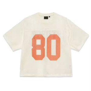 Différents t-shirts en maille Boxy Fit portent un logo personnalisé imprimé de bonne qualité T-shirts en maille Boxy réguliers à manches courtes neufs faits à la main - Product Image 1