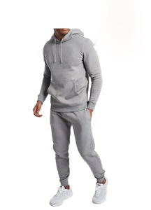 Ensemble survêtement en coton lourd gris de haute qualité, sweat-shirt et pantalon de survêtement, ensemble deux pièces d'hiver, tenue de sport et de rue confortable - Product Image 6