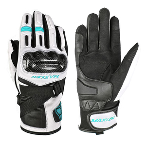 Winter Summer Half Finger Waterproof Leather Motorbike Racing <b>Gloves</b> Durable Comfort Protection - Product Image 1