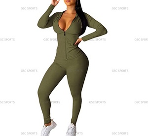 Survêtement décontracté pour femmes, vêtements de jogging attrayants, derniers designs, pull à capuche avec fermeture éclair et pantalon long - Product Image 3