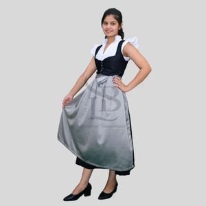 Vestido Dirndl Alemán Personalizado de Diseño Nuevo en Colores Claros para Mujer, Vestido Dirndl Informal con Estampado para Mujer - Product Image 5