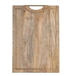 Planche à fromage en bois d'acacia à bas prix avec poignée en métal Passe au lave-vaisselle et planche à découper en bois de manguier avec rainures de jus - Product Image 4