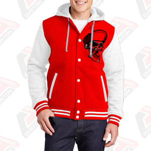 Veste d'université chaude et élégante pour hommes, capuche 100% coton, polaire brodée, imprimée numériquement, teinte unie, hiver, délavé à la pierre, personnalisée - Product Image 6