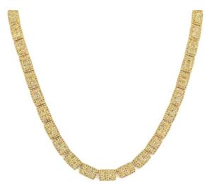 Colgante de Lujo para Hombre de Plata de Ley 925 y Oro Blanco de 14K con Moissanita VVS1, Cadena Cubana con Dije Invertido, Estilo Hip Hop para Fiesta - Product Image 2