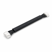 Kabel Harness Kawat Pipih Industrial Control 24 26 28 30 AWG 2 3 4 5 6 8 Pin Female to Female dengan Selubung Susut Panas Hitam