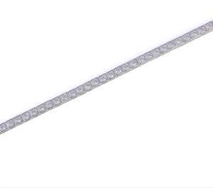 Pulsera de Cadena con Moissanita, Plata de Ley 925, Corte Esmeralda, Pulsera de Diamantes VVS1, Moissanita que Pasa el Probador de Diamantes, Regalo de Joyería - Product Image 2