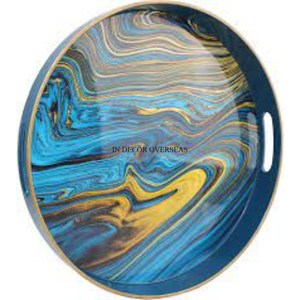 Blue And Black Color Stylish Designer Enamel Finishing Heavy Duty <b>Metal</b> Round Shape Serving And Decorative <b>Bowl</b> In Lowest Price - Product Image 2