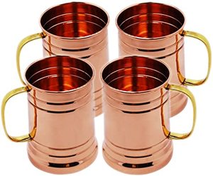 Mug à eau en cuivre finition brillante, écologique, grande capacité, article de restauration, bienfaits ayurvédiques pour la santé, maison - Product Image 2