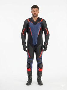 Combinaison de moto personnalisée en cuir, coupe-vent et respirante, pour la course, avec détection par aiguille - Product Image 5