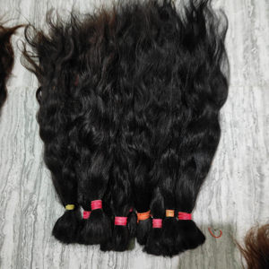 Virgin 100% Raw Indian Single Donor Human Hair Extensions Bulk Supply No Chemical Processing No <b>Tangles</b> - Product Image 1