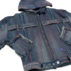 Veste en jean de haute qualité pour hommes Veste au design unique à imprimé vintage pour l'hiver - Product Image 2