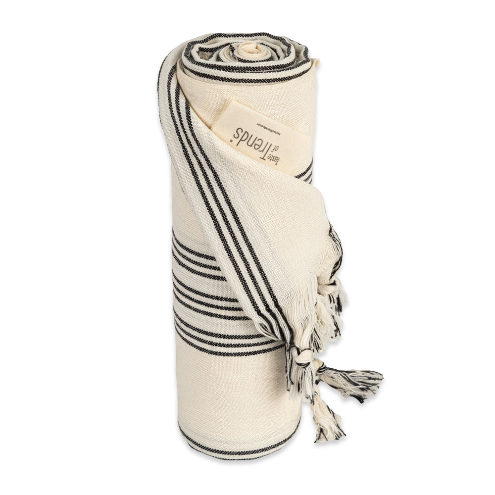 Light Cream with Black Stripes