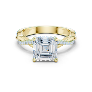 Bague ouverte torsadée en or véritable 14 carats pour femme - Product Image 4