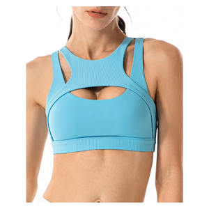Sujetador deportivo de entrenamiento de Yoga elástico ligero personalizado para mujer alto para impacto hueco Fitness Top opciones de talla grande - Product Image 1