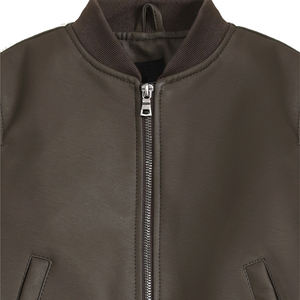 Chaqueta de Invierno para Hombre de Alta Calidad, Estilo Bomber, Cuero Genuino, Impermeable, Resistente al Viento, Casual, para Exteriores, Cálida, Acolchada, con Logotipo Frontal - Product Image 2