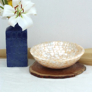 Bol rond en nacre moderne de luxe Bol de service en nacre attrayant pour les repas et la cuisine - Product Image 3