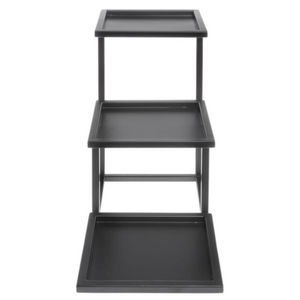 Ensemble de 2 présentoirs à pizza en fer, dessus en marbre blanc couleur or, vaisselle élégante, support de serveur idéal, présentoir de vente chaude - Product Image 4