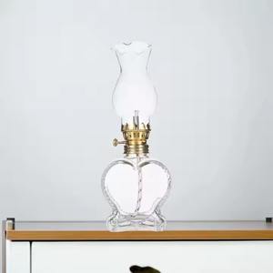 H.M.A Handicrafts Creamy Beige Wood Decorative <b>Hurricane</b> <b>Lantern</b> Oil Lamp for Christmas and Elegant Home Aesthetics - Product Image 3