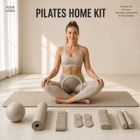 Kit d'accessoires de Pilates unisexe, couleur personnalisée, bande de résistance en tissu extensible, Magic Circle, bloc de yoga, anneau de Pilates, barre de gym, haltère