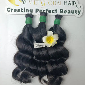 Cabello a granel Onda natural Color natural Doble dibujado Cabello humano de un solo donante Cabello vietnamita sin procesar - Product Image 2