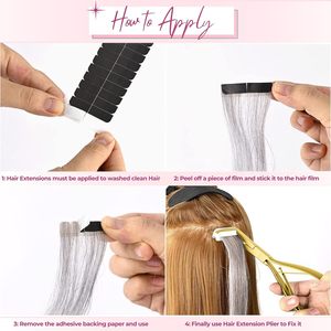 Kit de herramientas de clip de extensión de cabello con cinta impermeable de acero inoxidable profesional para extensiones de cabello logotipo personalizado - Product Image 5