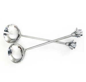 Coeur Long Manche En Acier Inoxydable Couverts Salade Serveur Fourchette et Cuillère Dessert Spatule Ustensile Ensemble La Plus Vendue - Product Image 2