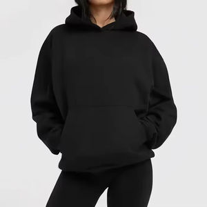 Fabricant OEM Vente en gros Sweat-shirt à manches longues en coton avec poches Vêtements de sport amples pour femmes Sweat-shirt à capuche - Product Image 3