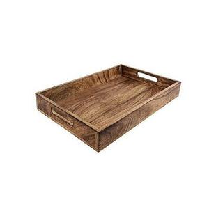 Plateau de service à café de thé en bois avec la plus grande qualité Plateau de service à café de forme rectangulaire à bas prix - Product Image 4