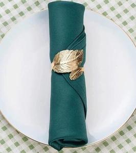 Anneau de serviette en métal doré décoratif, élégant pour la décoration de table, mariage, banquet, hôtel, décoration intérieure, décoration de restaurant - Product Image 1