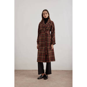 Gabardina Impermeable de Doble Botonadura para Mujer con Cinturón, Abrigo Largo Informal para Otoño - Product Image 1