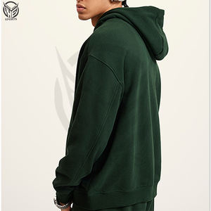 Venta al por mayor de lujo personalizado peso pesado hombres Sudadera con capucha de punto de gran tamaño 100% algodón 500gsm francés Terry ecológico de secado rápido No - Product Image 4