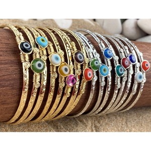 Trendy Gold & Silver Plated Fashion Bracelets & <b>Bangles</b> Colorful Evil Eye <b>Charm</b> for Resale Appeal - Product Image 1