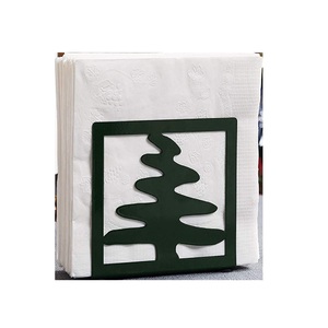 Porte-serviettes en métal dessus de table porte-mouchoir décoratif de luxe en gros forme personnalisée fait à la main porte-serviettes de marque - Product Image 3