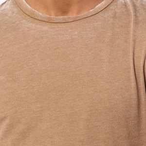 Op Trendy T-shirt en coton de base solide délavé à l'acide pour hommes Best-seller pour l'extérieur Wear Online - Product Image 5