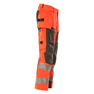 Pantalones DE TRABAJO reflectantes de seguridad para hombres, protección de alta visibilidad, pantalones de trabajo ligeros de algodón y poliéster - Product Image 6