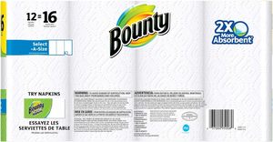Toallas de papel Bounty Select-a-Size, blancas, 12 rollos (paquete de 1) - Product Image 6