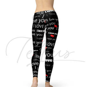 Leggings de yoga pour femmes de qualité supérieure 2026, haute élasticité, imprimé par transfert thermique, design Saint-Valentin, respirant, séchage rapide - Product Image 5