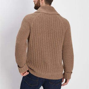 Wholesale 100% Cotton <b>Men's</b> Cardigan High Quality with Latest Design Knitted Weaving Button Embroidery Decoration <b>for</b> Winter - Product Image 2