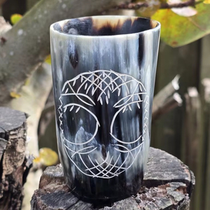 แก้วดื่มฮอร์นธรรมชาติที่ทันสมัยพร้อมที่จับ-เป็นมิตรกับสิ่งแวดล้อมใช้ในห้องครัวฉนวนกันความร้อนปรับแต่งโลโก้และบรรจุภัณฑ์ได้ - Product Image 3