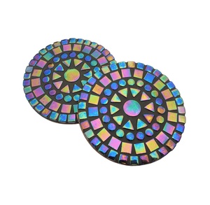 Hot <b>Mosaic</b> coaster Diy Handmade Wood <b>Mosaic</b> Coaster Squared Multi Style Children's <b>Mosaic</b> Craft <b>Kits</b> - Product Image 2
