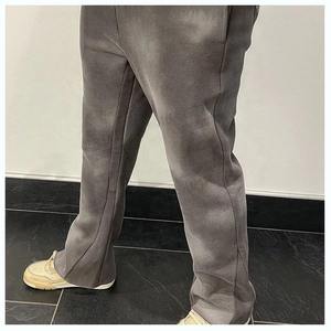 Logo personnalisé hommes Sun Faded Baggy Pantalon de survêtement jambe droite Pantalon de survêtement évasé lavé Taille élastique Plat Anti-Pilling French Terry - Product Image 5