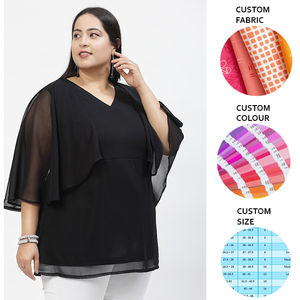 เสื้อเพ็บลั่มสีดำสำหรับผู้หญิงมาใหม่พร้อมแขนแหลมลำลองคลาสสิกหรูหราสำหรับฤดูร้อน - Product Image 2