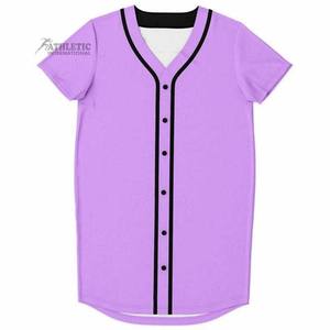 Jersey de béisbol Vestido Ropa deportiva Ropa de béisbol y softbol Algodón Poliéster Transpirable y secado rápido Mujeres Botón Jersey Camisas - Product Image 2