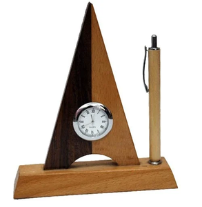 ที่ตั้งปากกาทำจากไม้ที่มีคุณภาพนาฬิกามาตรฐาน - Product Image 3