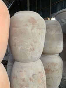 Maceta de terracota vietnamita antigua, cerámica de arcilla sin esmaltar con maceta de labios arqueados para jardín doméstico para plantas y flores - Product Image 3