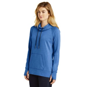 Sweat à capuche d'hiver en polaire polyester/coton bleu royal pour femme - Product Image 4