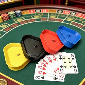 Lot <span class=keywords><strong>de</strong></span> 4 supports <span class=keywords><strong>de</strong></span> cartes triangulaires à ressort, porte-cartes colorés pour les petites mains et les seniors, pour le plaisir des jeux <span class=keywords><strong>de</strong></span> société en famille - Product Image 2
