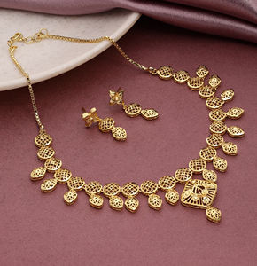 Ensemble de colliers en or de formage, ensemble de bijoux de micro formage, ensemble de colliers légers, cuivre et laiton, chapado en oro oro laminado - Product Image 1