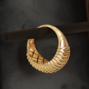 14K แหวนโดมสีเหลืองทองแท้เครื่องประดับแฟชั่นทำจากโลหะผสมแข็งสำหรับงานแต่งงานแหวนหมั้นของผู้หญิงได้รับการรับรอง - Product Image 4